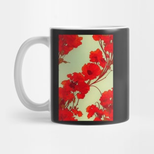 Beautiful Stylized Red Flowers, for all those who love nature #167 Mug